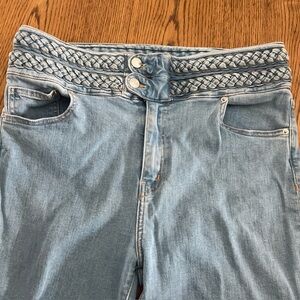 Derek Lam 10 Crosby Denim Light Blue Braided Waist Women's Jeans